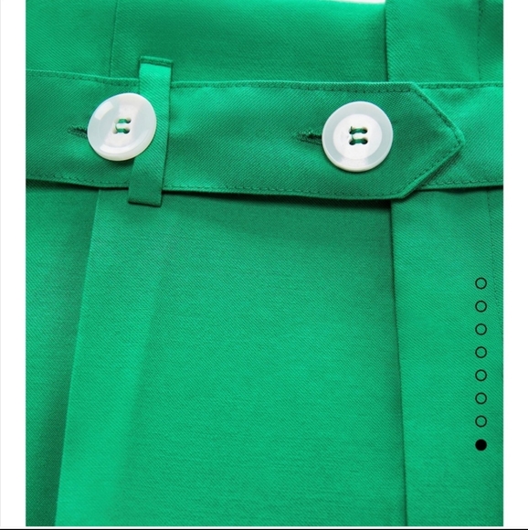 Zara* belted wide leg green pants bloggers fav - Picture 14 of 15